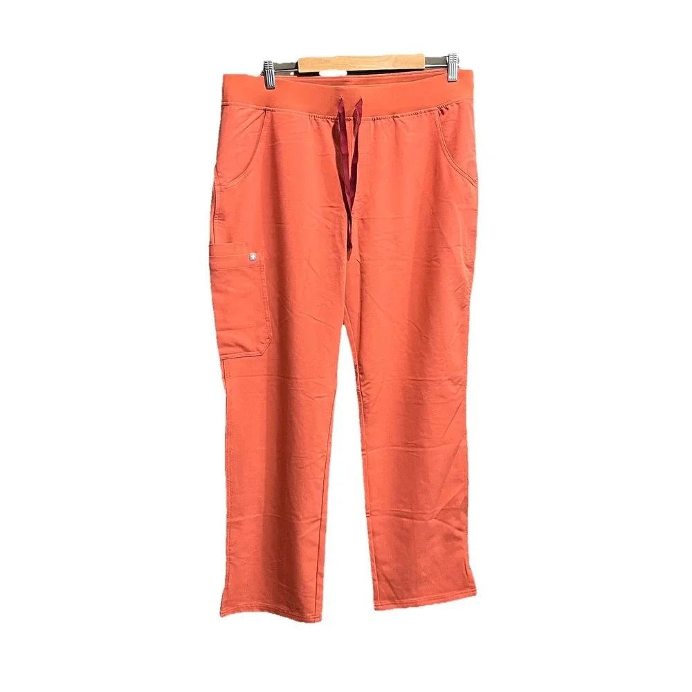 FIGS‎ Technical Collection Coral Red Kade Cargo Women's Scrubs Pants Size XL